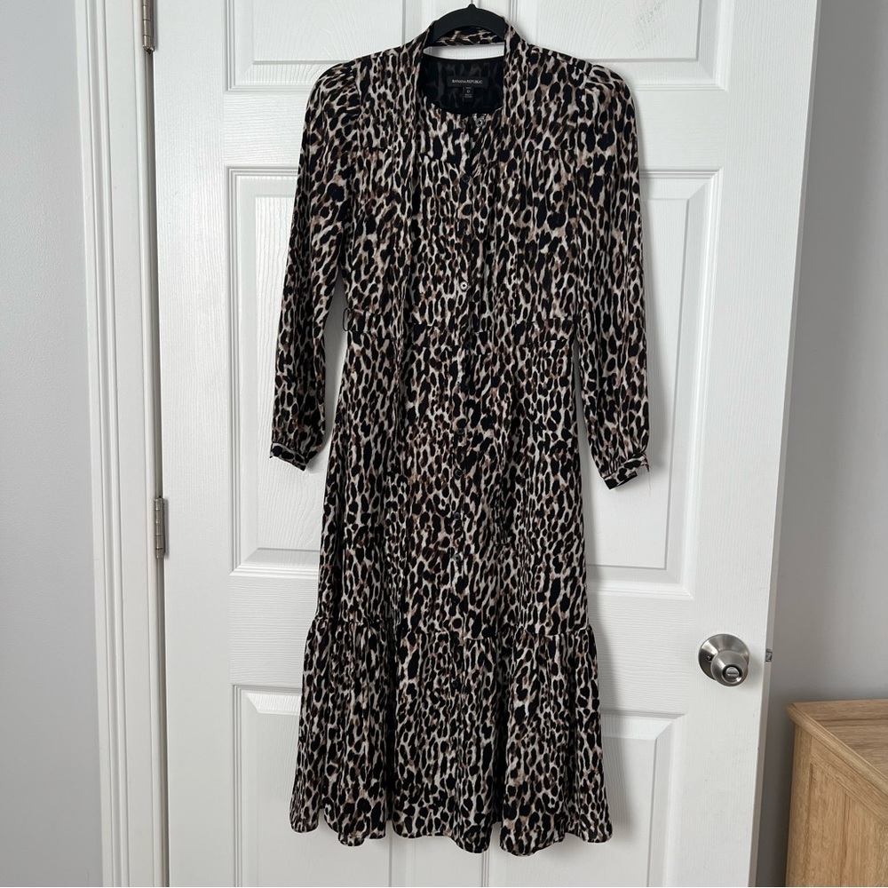 Banana Republic cheetah dress midi